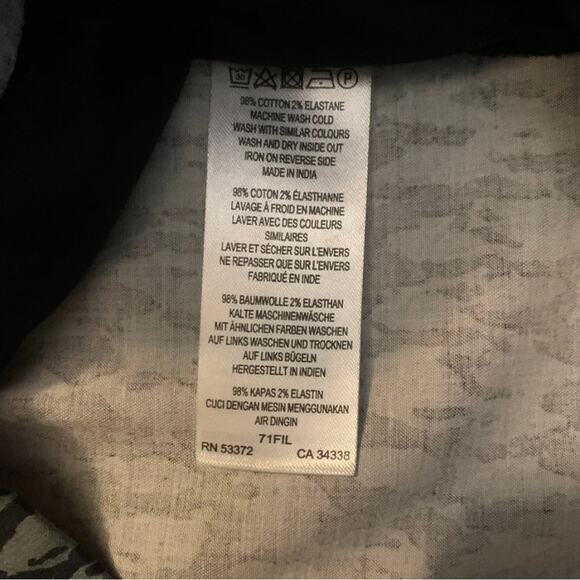 French Connection Black Green Pattern Sheath Dress Size 4 Cotton Sleeveless Y2K - Picture 5 of 10